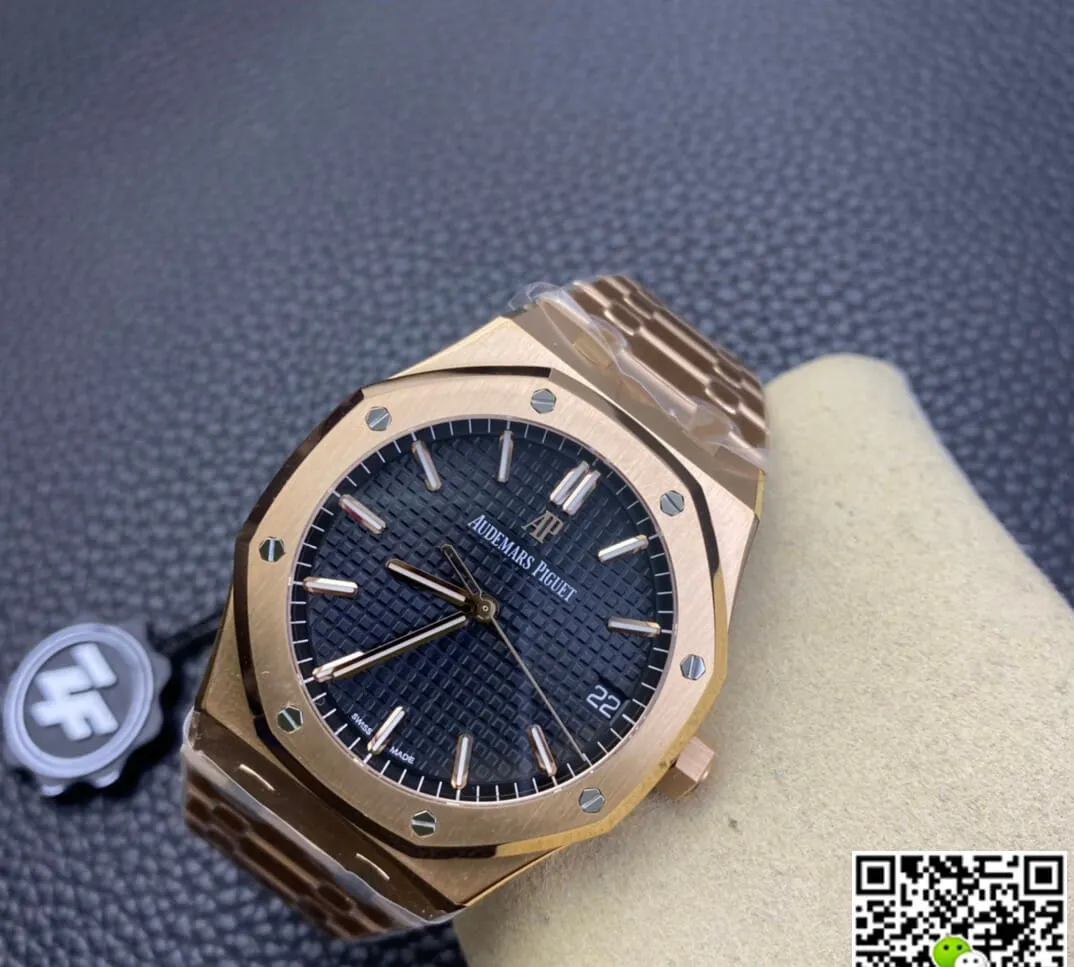 Audemars Piguet Royal Oak 15500OR.OO.1220OR.01 ZF Factory 1:1 Best Edition Replica Watch Gold Strap